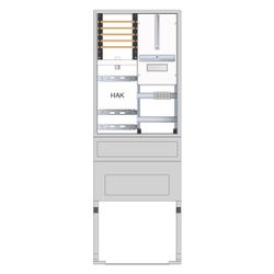 hager Zähleranschlusssäule 175 univers Z, IP44 Schutzklasse II, 1 Zählerplatz, 5-poli... HAGER-ZAS175BD15 3250611073215 (Abb. 1)