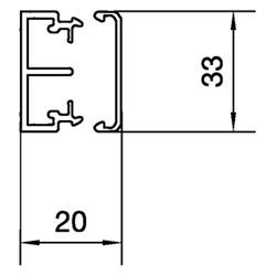 hager Leitungsführungskanal mit Trennwand PVC LF 20x35mm verkehrsweiß... HAGER-LF2003609016 4012740011730 (Abb. 1)