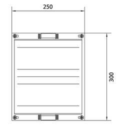 hager Baustein, univers N, 300x250 mm, für Reihenklemmen waagerecht... HAGER-UD21A1 3250616140929 (Abb. 1)