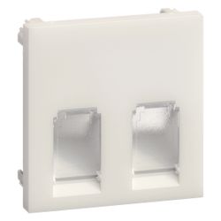 hager Zentralscheibe 2-fach für Montagerahmen GMDM..2 für Rahmenblende 55 verkehrsweiß... HAGER-GZDM29016 4012740987257 (Abb. 1)