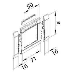 hager Rahmenblende 50 modular OT 80 halogenfrei mit Beschriftungsfeld verkehrsweiß... HAGER-GR0802B9016 4012740993234 (Abb. 1)