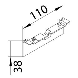 hager Geräteträgerschürze für Geräteträger zu SL 20x115mm verkehrsweiß... HAGER-SL20115A9016 4012740018821 (Abb. 1)