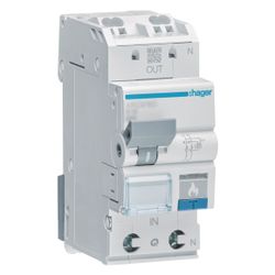 hager Fehlerlichtbogen-Schutzeinrichtung AFDD mit LS-Schalter 1P+N 6kA B-10A 2M... HAGER-ARC910D 3250611012658 (Abb. 1)