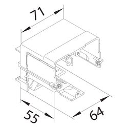 hager Geräteeinbaudose 1-fach Datentechnik, für BR C-Profil für Schalterprogramme... HAGER-GLS5510 4012740869645 (Abb. 1)