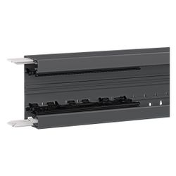 hager Brüstungskanal-Unterteil Profil Geräteeinbau BRN 68x130 mm aus PVC in grschw... HAGER-BRN6513019011 4012740008068 (Abb. 1)