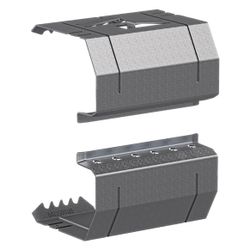 hager Kupplung Paar elektrisch/mechanisch Stahlblech zu BRS 65x170mm Oberteil 120mm... HAGER-BRS651709B 4012740217699 (Abb. 1)