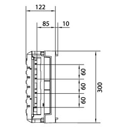 hager Baustein, univ.N, 300x250mm, für Sammelschienensystem 60mm, 4-polig, waagerecht... HAGER-UE21E0 3250616150768 (Abb. 1)