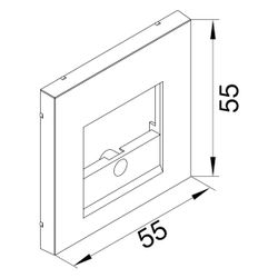 hager Zentralscheibe TAE 3-fach für Rahmenblende 55 halogenfrei verkehrsweiß... HAGER-GZTAE3A9016 4012740993432 (Abb. 1)