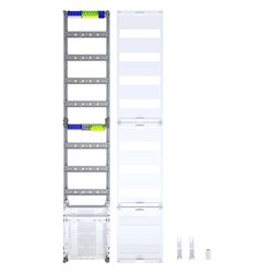 hager Verteilerfeld, univers Z, Höhe 1350mm, 7-reihig, 1-feldig, mit APZ unten... HAGER-ZU59VT7APZ2 3250612532667 (Abb. 1)