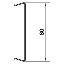 hager Brüstungskanal-Oberteil zu BRS aus Stahlblech in Verkehrsweiß, 80x2000mm... HAGER-BRS08029016 4012740989152 (Abb. 1)