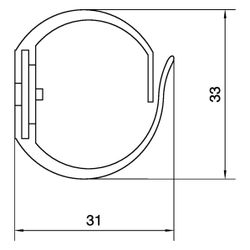hager Verdrahtungskanal flexibel aus Polyamid halogenfrei 30 mm L 0,5m lichtgrau... HAGER-M5692 4012740104395 (Abb. 1)