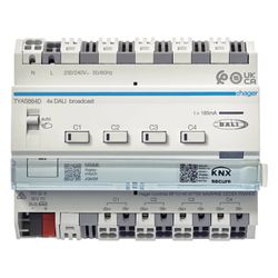hager KNX/DALI 2 Aktor 4-fach, Broadcast, KNX Secure, easy, RGB(T)W... HAGER-TYAS664D 3250610050378 (Abb. 1)