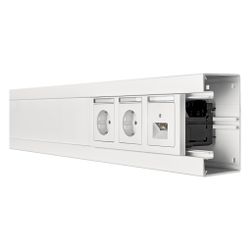 hager Geräteeinbaudose 2-fach Energie f. Brüstungskanal C-Profil für Schalterprogramme... HAGER-GLS55002 4012740980210 (Abb. 1)
