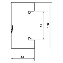 hager Brüstungskanal-Unterteil Stahl, BRS, 68x130mm, für Oberteil 80mm, Verkehrswe... HAGER-BRS6513019016 4012740989558 (Abb. 1)
