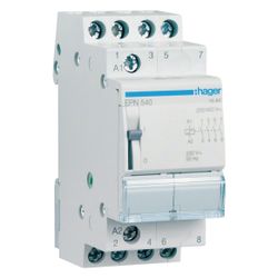 hager Fernschalter 4 Schließer 230V AC 110V DC 16A 2PLE... HAGER-EPN540 3250612369454 (Abb. 1)