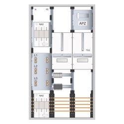 hager Wandler- und Messschr,Univ.N,1400x800x205mm,NAR NH2-SU,AAR NH2-SU,APZ,Prüf-22pol... HAGER-FP93W7N 3250611032168 (Abb. 1)