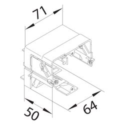 hager Geräteeinbaudose 1-fach Daten für BR C-Profil für tehalit Rahmenblende modular... HAGER-GLT5010 4012740871716 (Abb. 1)
