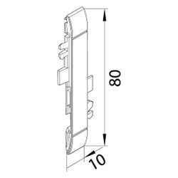 hager Blendenzwischstück anreihbar aus ABS halogenfrei Oberteil 80mm lackiert Alu... HAGER-GV080LAN 4012740873970 (Abb. 1)