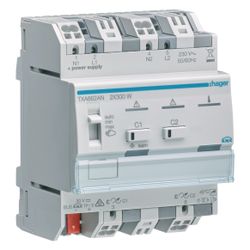 hager KNX Universal-Dimmaktor 2-fach KNX easy, 2x300W, ESL/LED, kombinierbar... HAGER-TXA662AN 3250616046009 (Abb. 1)