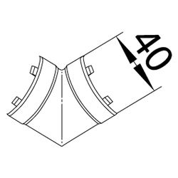 hager Flachwinkel schnittkaschierend zu Eckkanal EK 40x40mm verkehrsweiß... HAGER-EK4004059016 4012740017411 (Abb. 1)