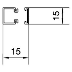 hager Leitungsführungskanal aus PVC LF 15x15mm lichtgrau... HAGER-LF1501507035 4012740149563 (Abb. 1)