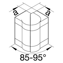 hager Außeneck einstellbar zu BR/H/N/A/S 68x130mm Oberteil 80mm hfr in lichtgrau... HAGER-BR651303H7035 4012740901000 (Abb. 1)