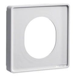 hager Blende CEE-Steckdose schnittkaschierend halogenfrei Oberteil 80 mm verkehrsweiß... HAGER-G33749016 4012740992961 (Abb. 1)
