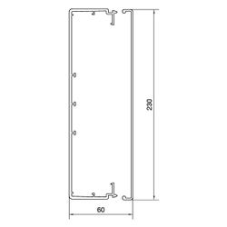hager Leitungsführungskanal PVC, LF 60x230mm verkehrsweiß... HAGER-LF6023009016 4012740012621 (Abb. 1)