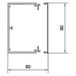 hager Leitungsführungskanal halogenfrei LFH 60x90mm verkehrsweiß... HAGER-LFH6009009016 4012740013703 (Abb. 1)