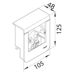 hager Geräteträger universal design für UP-Geräte mit Rahmen SL 20x55mm verkehrsw... HAGER-SL200559019016 4012740017633 (Abb. 1)