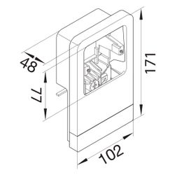 hager Geräteträger universal für UP-Geräte mit Rahmen zu SL 20x80mm verkehrsweiß... HAGER-SL200809119016 4012740018166 (Abb. 1)