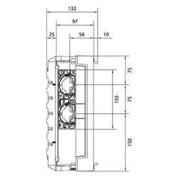 hager Baustein, univers N, 300x250mm, mit Sammelschienenträger 2-polig PE/ N, drehbar... HAGER-UE21PEN 3250616151444 (Abb. 1)