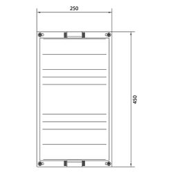 hager Baustein, univers N, 450x250 mm, für Reihenklemmen waagerecht... HAGER-UD31A1 3250616140950 (Abb. 1)