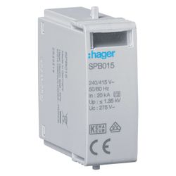 hager Steckmodul T2 L-N Uc 275V Imax 40kA Up 1.35kV... HAGER-SPB015 3250615514851 (Abb. 1)