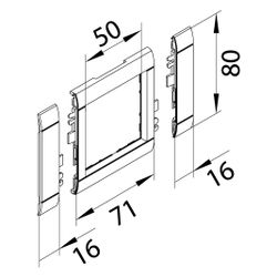 hager Rahmenblende modular, ZS 50, OT 80, hfr, lichtgrau... HAGER-GR0800B7035 4012740982153 (Abb. 1)