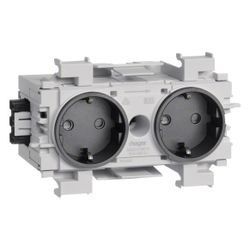 hager SCHUKO Doppelsteckdose mit Wago Steck-/Klemmtechnik Frontrastend graphitschwarz... HAGER-GS20019011 4012740851251 (Abb. 1)