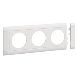 hager Blende Dreifachsteckdose zu Oberteil 80 mm anreihbar halogenfrei verkehrsweiß... HAGER-GB080309016 4012740993005 (Abb. 1)