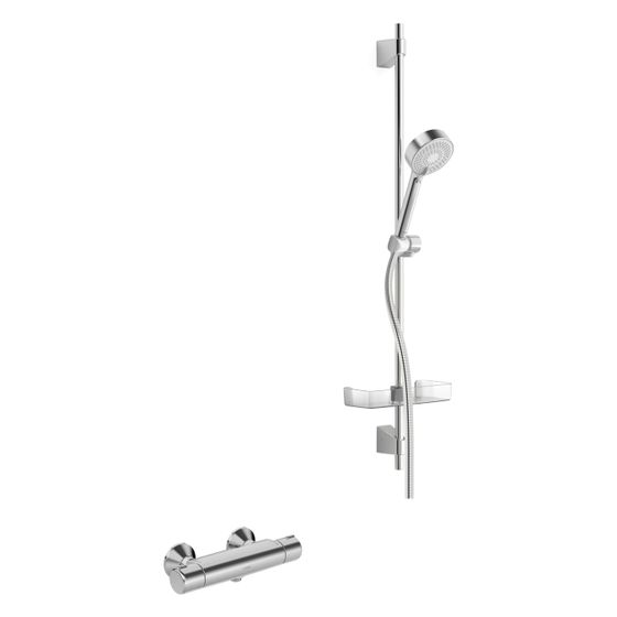 Hansa Micra Renovierungsset Brausebatterie mit Brausegarnitur, DN 15, Chrom, 48150171