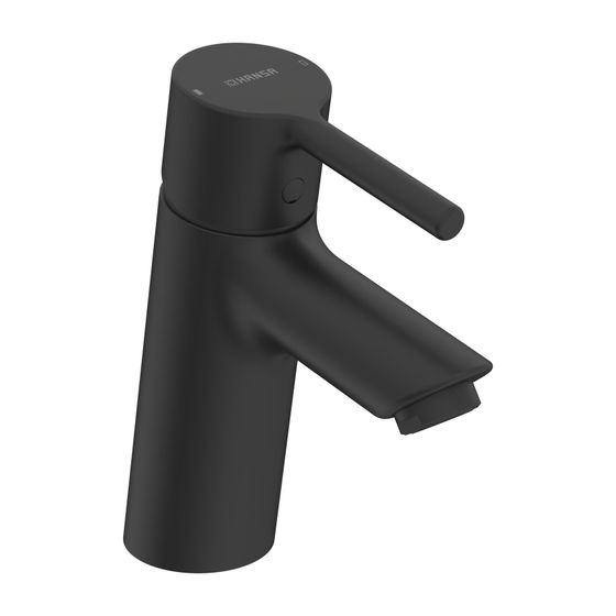 Hansa Vantis Einhebel-Waschtischarmatur, Standmontage, 109mm Ausladung, Matt-Schwarz, 5242226733
