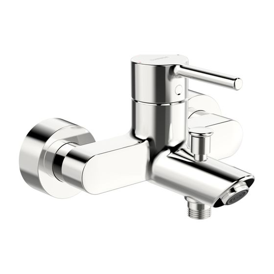 Hansa Vantis Einhebelmischer Wannenfüll- und Brausebatterie 5244 Ausladung 154mm Chrom Pinhebel