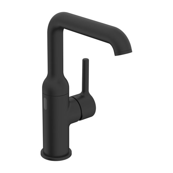 Hansa Vantis Style Einhebel-Waschtischarmatur, Standmontage, Hybrid Bluetooth, 3V, Matt-Schwarz, 5460220933