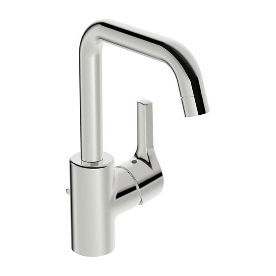 Hansa Paleno Einhebel-Waschtischarmatur, Standmontage, DN 15, Ausladung 152mm, mit Zugstangen-Ablaufgarnitur, Chrom, 56372203