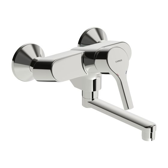 Hansa Paleno Einhebel-Waschtisch- und Küchenarmatur, Ausladung 242mm, DN 15, Chrom, 56382203