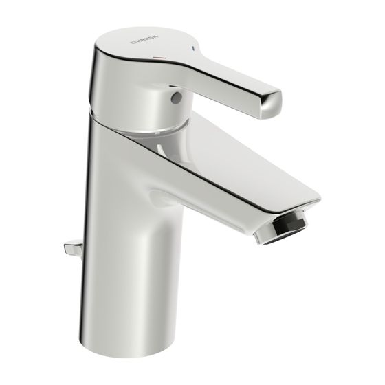 Hansa Paleno XL Einhebel-Waschtischarmatur Standmontage, mit Zugstangen-Ablaufgarnitur, Ausladung 110mm, DN 15, Chrom