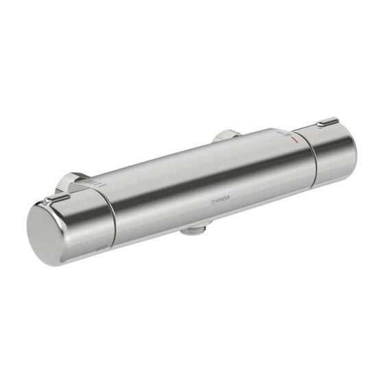 Hansa Micra Brausearmatur, Fertigmontageset, Wandmontage, Thermostat, Thermo Cool, Chrom, 58150071