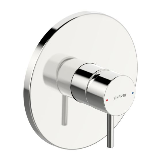 Hansa Stela Einhebelmischer Fertigmontageset für Brausebatterie 8785 Rosette rund Chrom