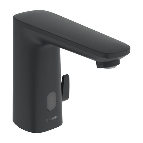 Hansa Electra Digital Waschtischarmatur, Standmontage, Sensor, berührungslos, Bluetooth, 230/9V, Matt-Schwarz, 9220221933
