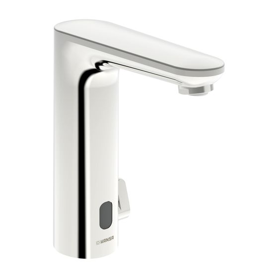 Hansa Electra Safety Waschtischarmatur, Standmontage, Sensor, Bluetooth, 3V, Heißwassersperre einstellbar, Chrom, 93602219
