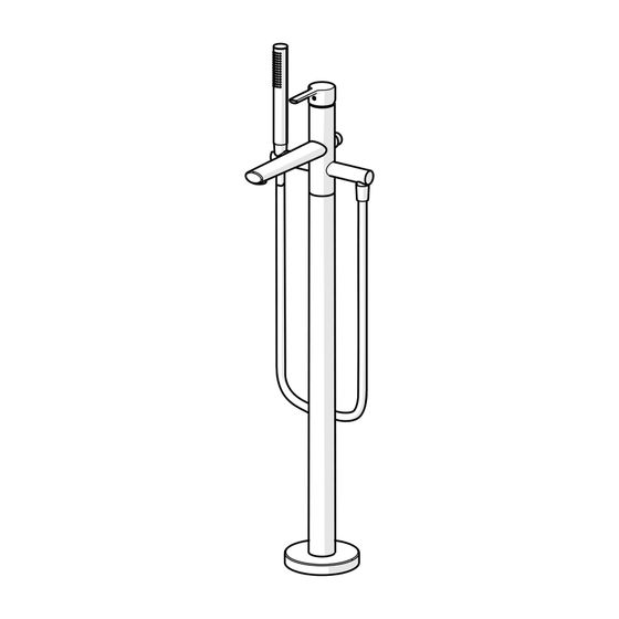 Hansa Ronda Einhebel-Badebatterie mit Standrohr, 1-strahlig, Ausladung 200mm, DN 15, Chrom, 03422073