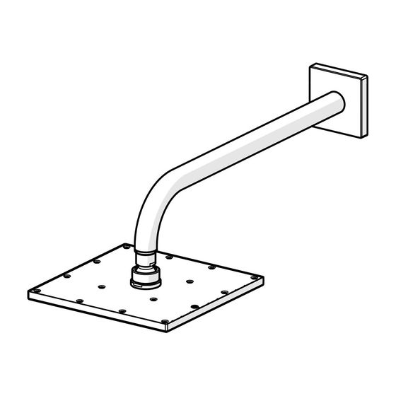 Hansa Viva Kopfbrause 0418 Rosette eckig 1-strahlig 200x200mm, G1/2 Ausladung 400mm